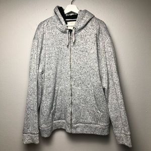 Grey warm zip up hoodie